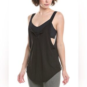 4235. FREE PEOPLE Batter Up Tank Pastel in Black Combo Sz M NWT $68
